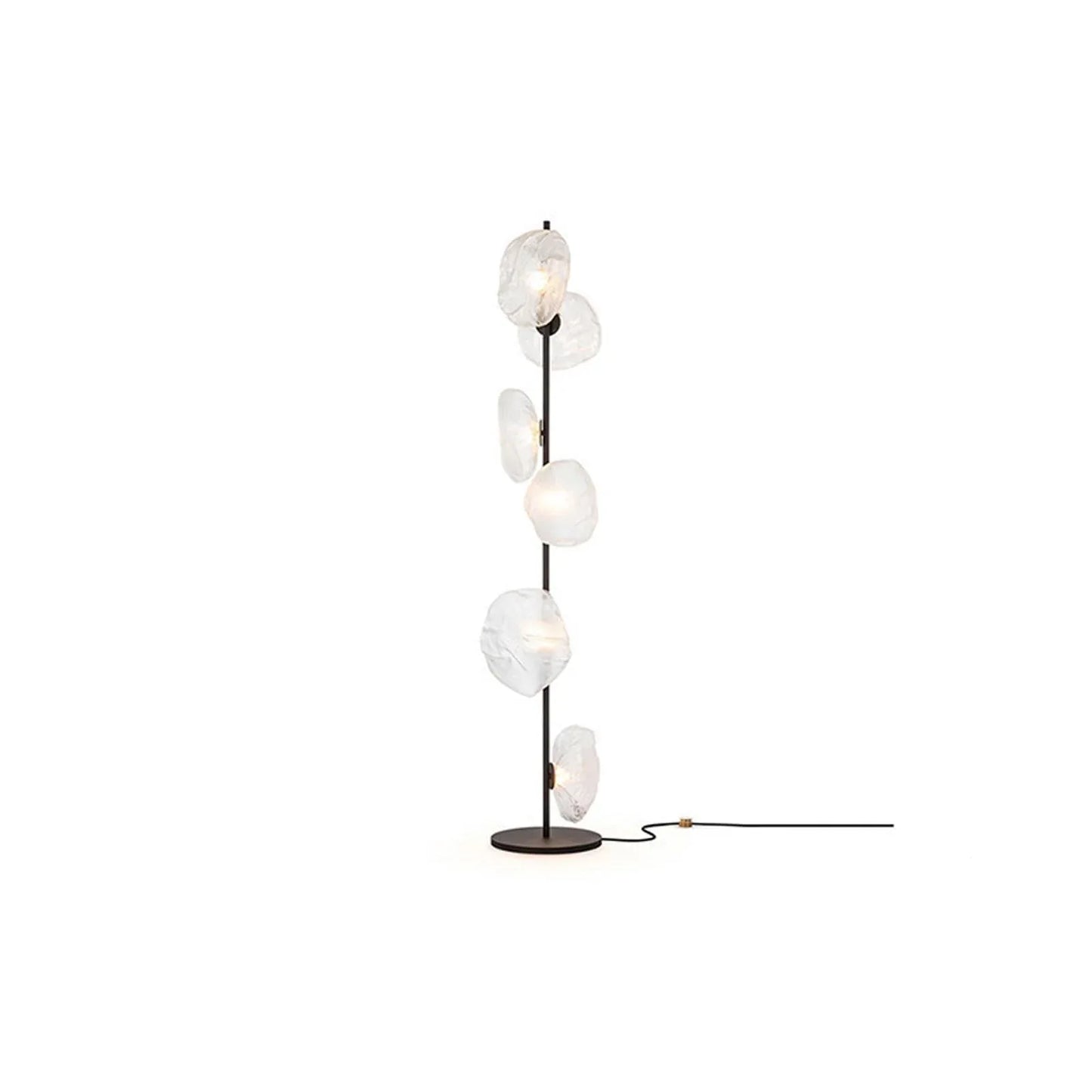 Audara-Italian Light Luxury Corridor Living Room Floor Lamp 3/6 Light Source Simple Bedroom Bedside Standing Lamp Office Backdrop Torchiere Showroom Villa Decoration Lighting Fixture Black+White 6 Light Sources