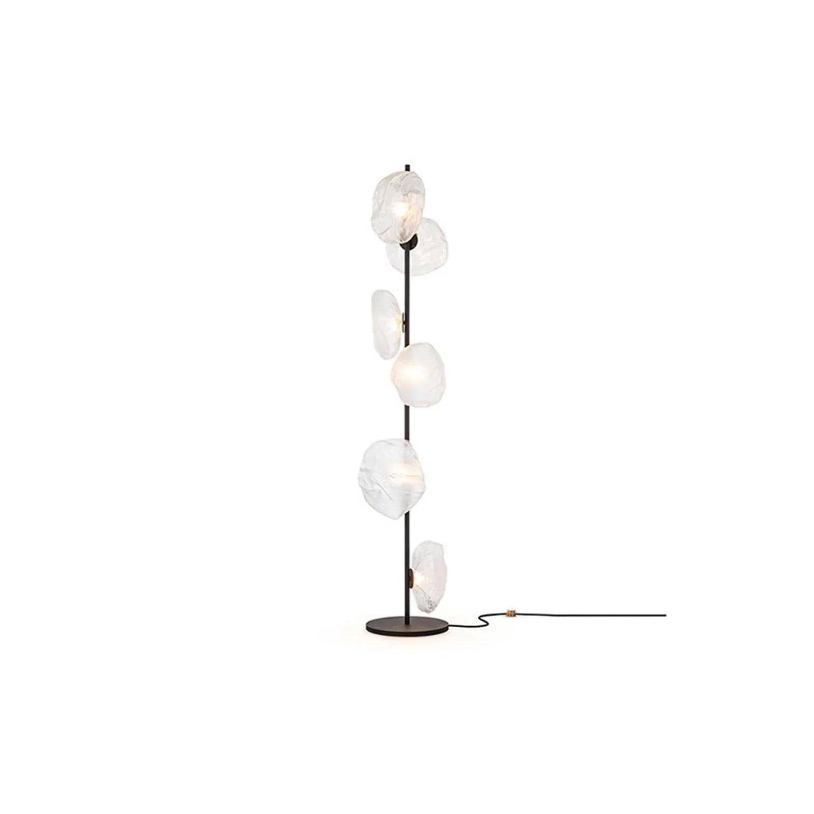 Audara-Italian Light Luxury Corridor Living Room Floor Lamp 3/6 Light Source Simple Bedroom Bedside Standing Lamp Office Backdrop Torchiere Showroom Villa Decoration Lighting Fixture Black+White 6 Light Sources