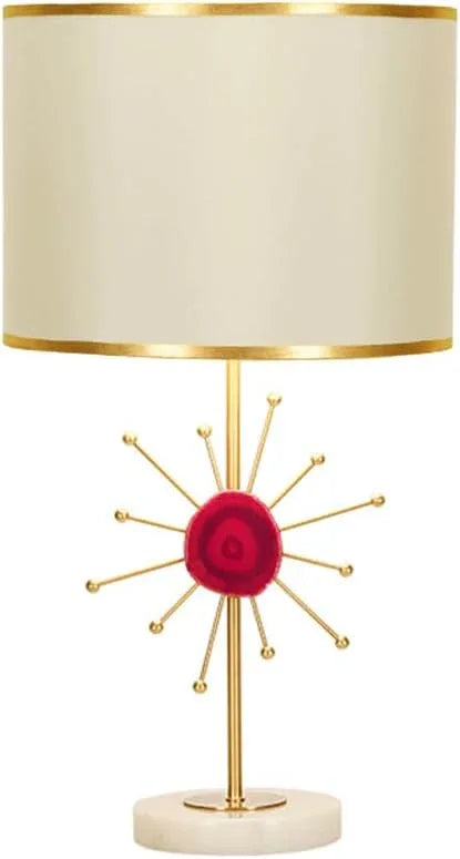 Audara-American Light Luxury Sample Room Bedroom Bedside Desk Light Simple Hotel Cafe B&B Desk Lamp Creative Onyx Marble Brass Table Lamp Villa Club Decoration Lighting Fixture