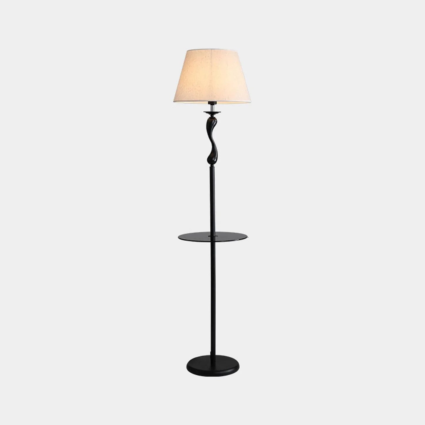 Audara-Creative Study Office Floor Lamp Simple Handmade Fabric Standing Lamp H63” Living Room Sofa Beside Bedroom Bedside Torchiere Farmhouse Club Restaurant Hotel Decoration Lighting Fixture Dark With Tray
