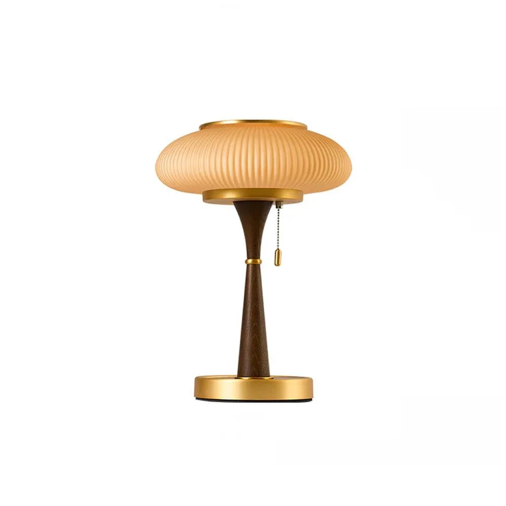 Audara-Chinese Retro Living Room Bedroom Bedside Desk Light Classic Warm Solid Wood Metal Desk Lamp Sample Room Backdrop Office Table Lamp Hotel Front Desk Restaurant Coffee Shop Lighting Fixture Brown