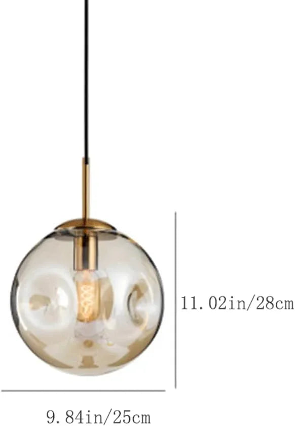 Audara-10-inch Glass Pendant Lights, Spherical Decorative Lamps, Bohemian Style, European Minimalist Style, Suitable For Bedrooms, Hotels, Restaurants, Entryways, Kitchen Islands, And Other Scenarios.