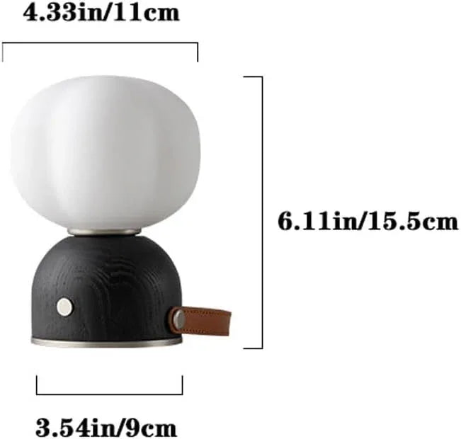 Audara-Creative Portable Hanging Camping Timber Desk Light Cute Warm Bedroom Bedside Study Desk Lamp Office Restaurant Coffee Shop Table Lamp Dormitory Dessert Shop Lighting Fixture