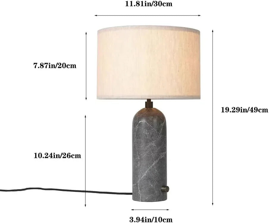 Audara-Simple Fashion Sample Room Showroom Desk Light High-end Handmade Fabric Marble Desk Lamp Coffee Shop Hotel Front Desk Restaurant Lighting Fixture Bedroom Study Room Living Room Table Lamp