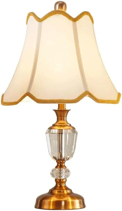 Audara-Luxury European Style Bedroom Bedside Desk Light Simple Creative Crystal Fabric Desk Lamp Living Room Study Room Office Table Lamp Restaurant Club Hotel Front Desk Lighting Fixture