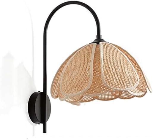 Audara-AULIGE Wabi-sabi Wind Flower Background Wall Lamp Japanese Zen Single Head Wall Lights Bedroom Bedside Decorative Sconces Vintage Tea Room B&B Mounted Lighting Fixture