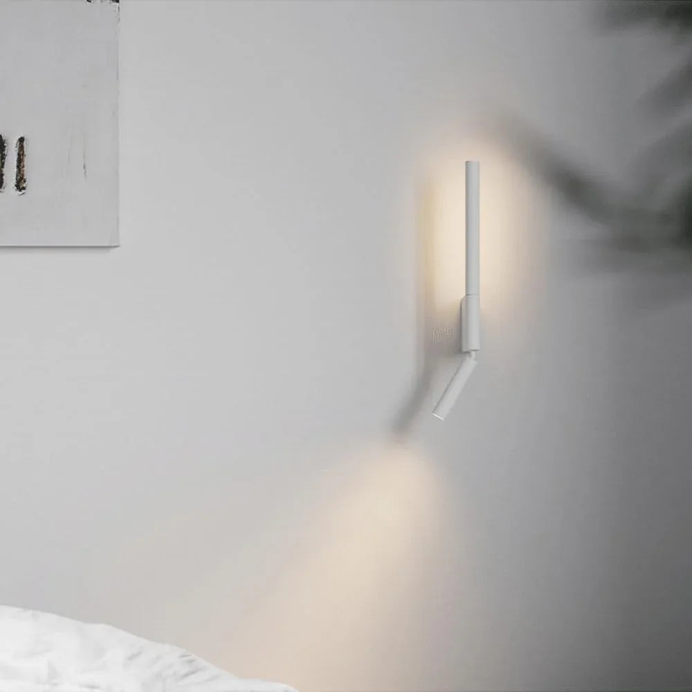 Audara-Scandinavian Minimalist Wall Lamp Bedroom Bedside Wall Lights Modern Stylish Reading Sconces with Switch Rotatable Mounted Lighting Fixture