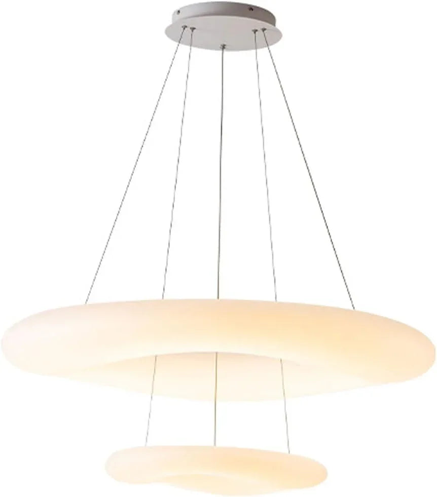 Audara-Italian Designer Cream Style Circle Pendant Light Modern Minimalist Dining Room Bedroom Hanging Lamp Three Colors Changing Light LED Chandelier Model House Light Luxury Creative Lighting Fixture
