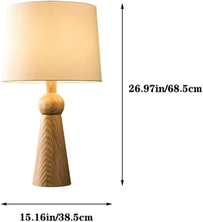 Audara-Warm Creative Bedroom Bedside Living Room Desk Light Simple Romantic Fabric Wooden Desk Lamp Office Apartment Dormitory Table Lamp Restaurant Coffee Shop Sample Room Lighting Fixture