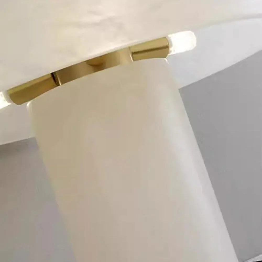 Audara-New Chinese Creative Bedroom Study Sofa Beside Desk Light White Simple H9.8” Marble Desk Lamp Office Library Living Room Decorative Table Lamp Dining Room Coffee Shop Lighting Fixture