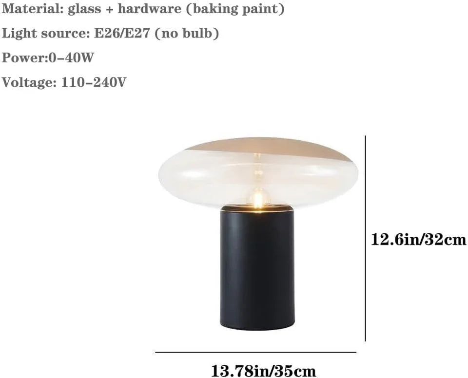 Audara-Modern Simple Sample Room Backdrop Desk Light Scandinavian Luxury White Transparent Glass Desk Lamp Hotel Villa Restaurant Decoration Lighting Fixture Bedroom Study Living Room Table Lamp
