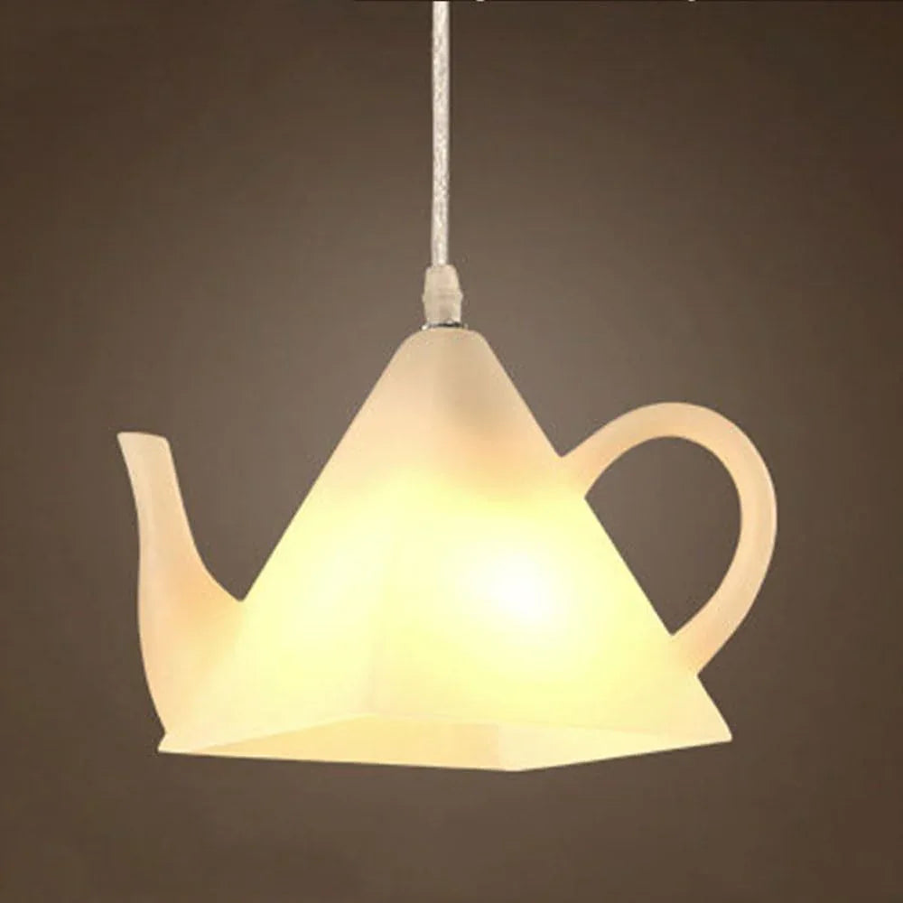 Audara-GerRiT Postmodern LED Single-Head Chandelier/Creative Teapot Pendant Light/Tea House Tea Restaurant Resin Hanging Lamp/Café Clothing Store Front Desk Personalized LightingFixture, B C