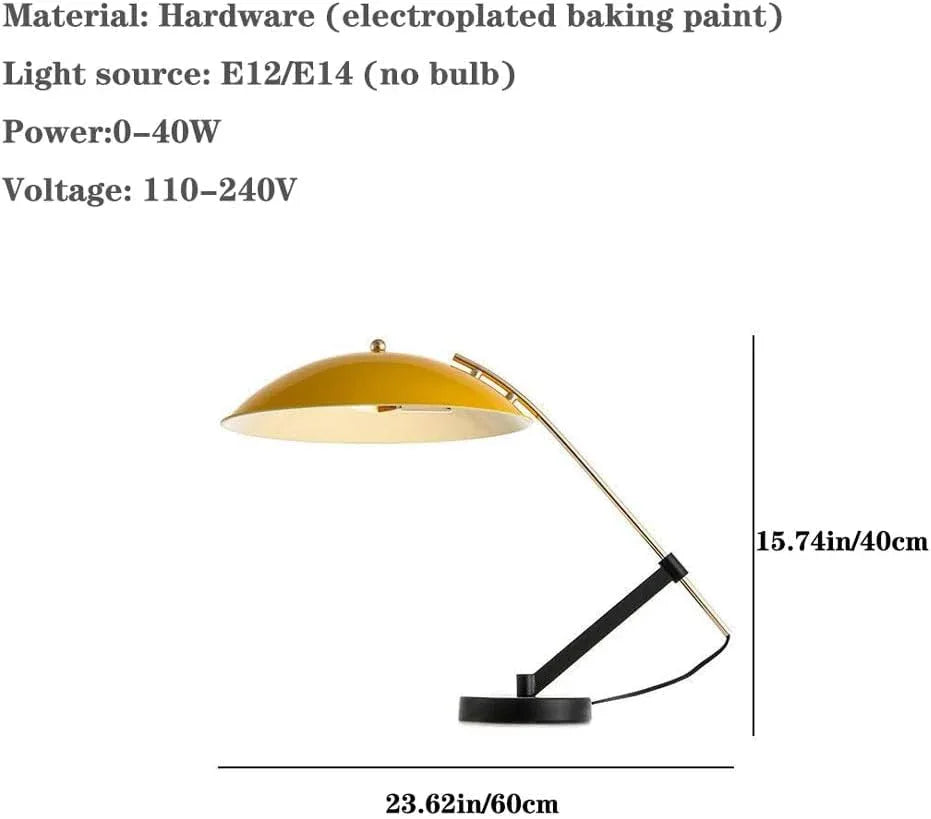 Audara-Postmodern Fashion Study Bedroom Desk Light Simple Creative Electroplating Hardware Desk Lamp Club Restaurant Coffee Shop Villa Lighting Fixture Office Living Room Decoration Table Lamp