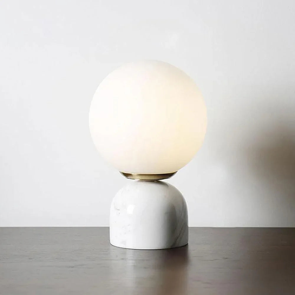 Audara-Scandinavian Minimalist Study Room Model Room Desk Light Personalized Luxury Marble Spherical Glass Desk Lamp Bar Restaurant Coffee Shop Farmhouse Lighting Fixture Bedroom Bedside Office Table Lamp