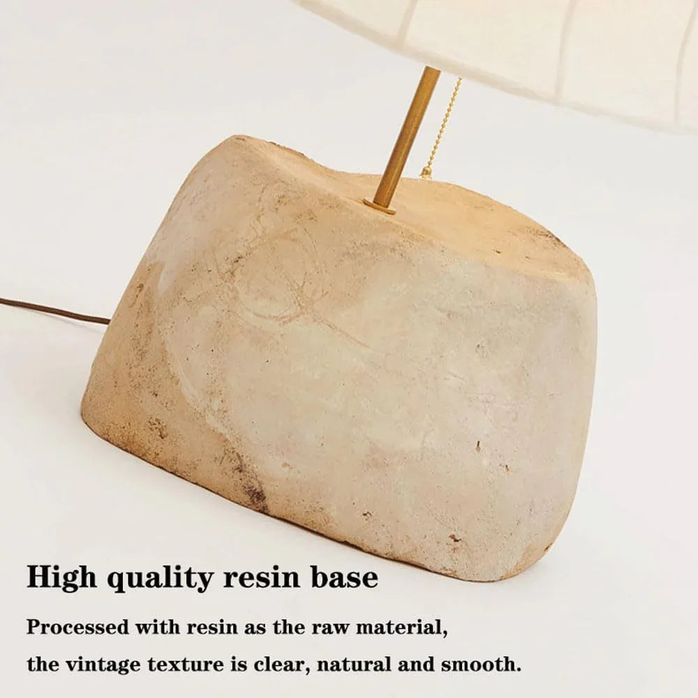 Audara-Wabi-sabi Style Retro Bedroom Bedside Desk Light Fashion Artificial Silk Resin Desk Lamp Living Room Sofa Side Office Decorative Table Lamp Sample Room Backdrop Cafe Lighting Fixture
