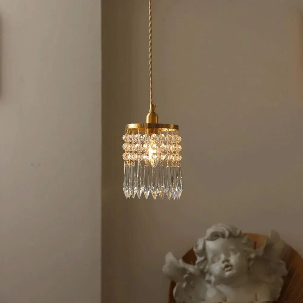 Audara-5-inch Crystal Chandeliers Can Be Installed in Various Spaces Such As Bedrooms, Hotels, and Kitchen Islands. Small Chandelier for Living Room in Minimalist European Style.