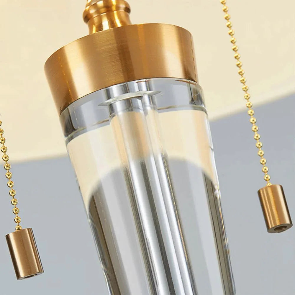 Audara-Luxury American Bedroom Bedside Read Desk Light Modern Glass Metal Desk Lamp Classic Zip Switch Study Office Table Lamp Sample Room Hotel Front Desk Coffee Shop Lighting Fixture
