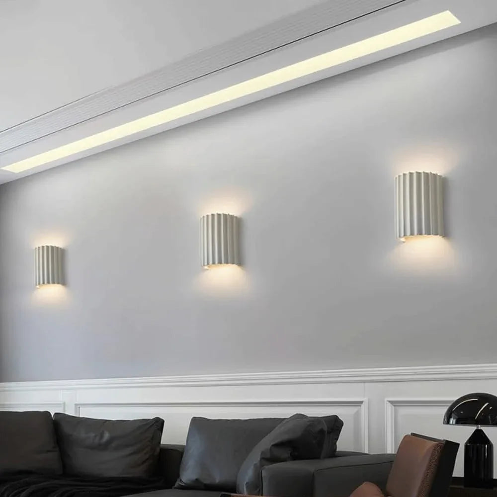 Audara-Macaron Matching Color G9 Lamp Base Resin Wall Lamp Modern Simple Bedroom Bedside Living Room Backdrop Wall Lights 5.51in Stairway Aisle Entryway Wall Sconces For Study Room B&B Lighting Fixture