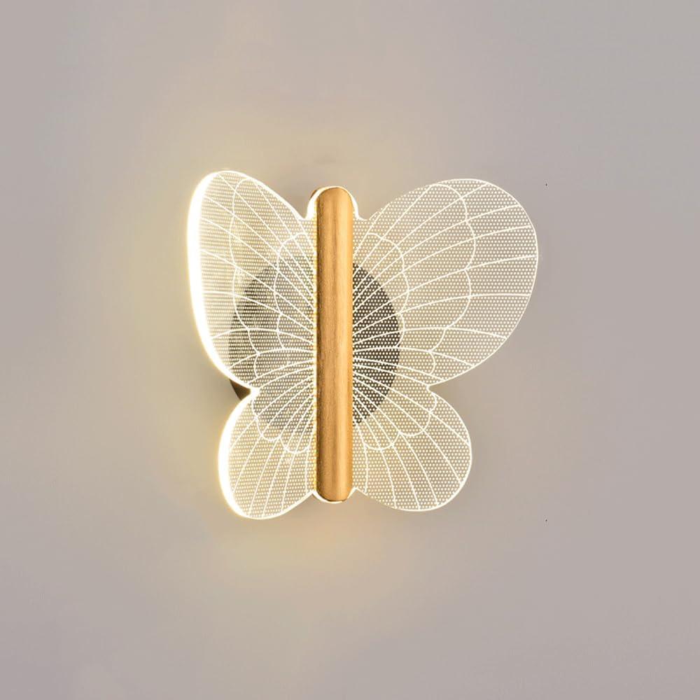 Audara-Scandinavian Butterfly Fashion Wall Lamp Bedroom Bedside Ambience Wall Lights Light Luxury Decorative LED Sconces Aisle Corridor Foyer Mounted Lighting Fixture