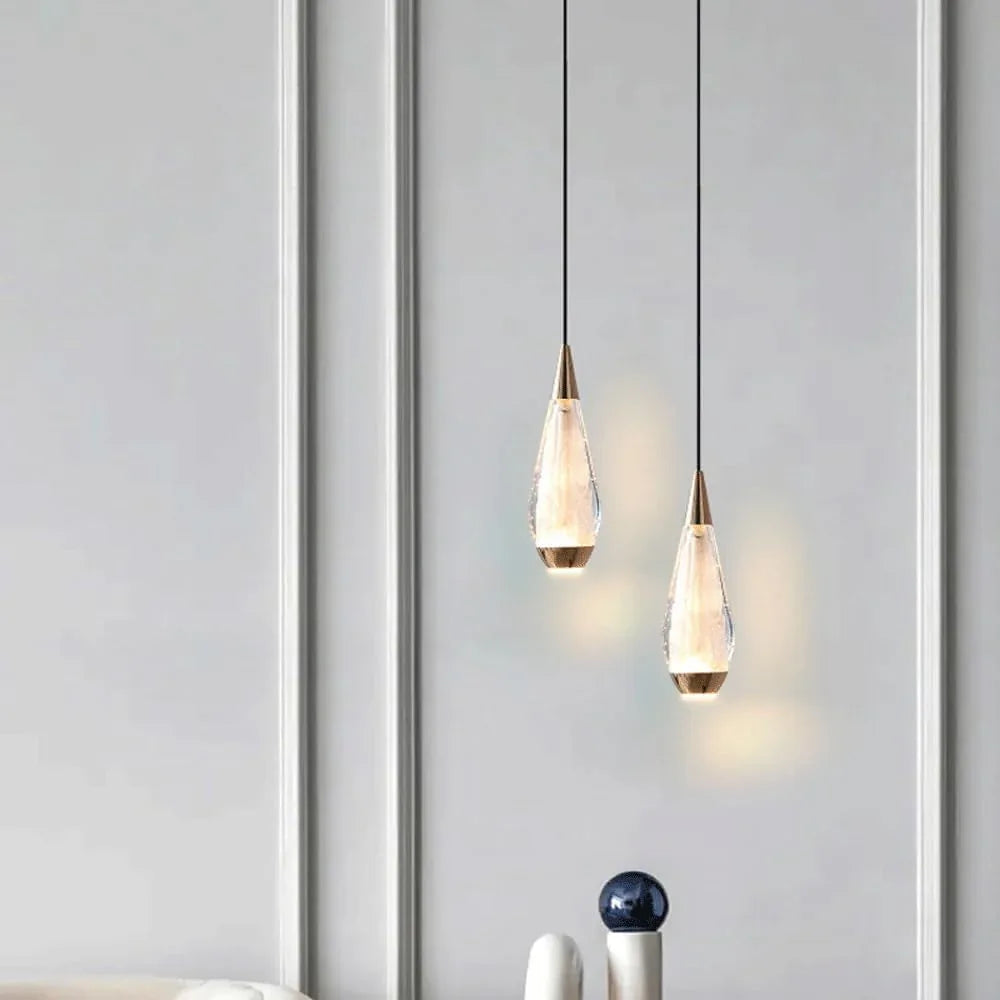 Audara-Minimalist Bohemian-Style 3-in Crystal Pendant Light, Suitable for Various Scenarios Such As Bedrooms, Hotels, Studies, Bedside Rooms, Kitchen Islands, and Entryways.