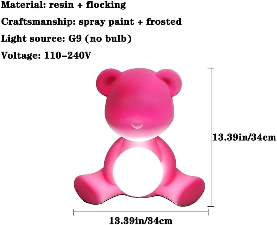 Audara-Modern Italian Bedroom Kids Room Desk Light Creative Bear Resin Desk Lamp Living Room Boys Room Girls Room Study Room Table Lamp Cafe Hotel Amusement Park School Lighting Fixture