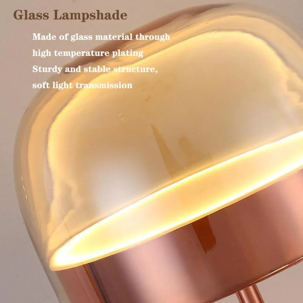 Audara-Postmodern Light Luxury Bedroom Bedside Desk Light Elegant Warm Glass Desk Lamp Cafe Dining Room Villa Lighting Fixture Farmhouse B&B Study Apartment Living Room Table Lamp