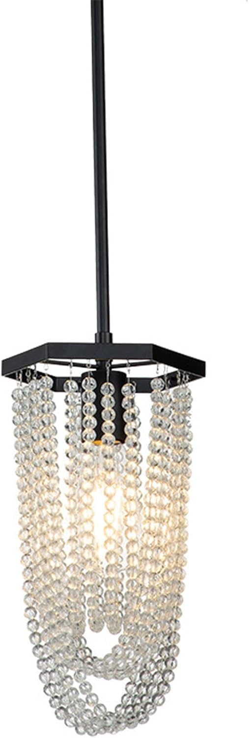 Audara-Crystal Pendant Light, A Modern and Understated Luxury Style 7-inch Pendant Lamp, Suitable for Various Lighting Scenarios Such As Bedrooms, Dining Rooms, Entryways, and Kitchen Islands