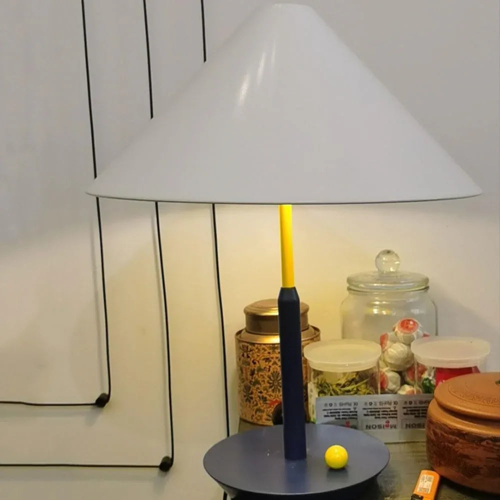 Audara-Scandinavian Simple Study Room Bedroom Children's Room Desk Light Modern Warm White Cone Hardware Desk Lamp Library Cafe Restaurant Lighting Fixture Hotel Showroom Table Lamp