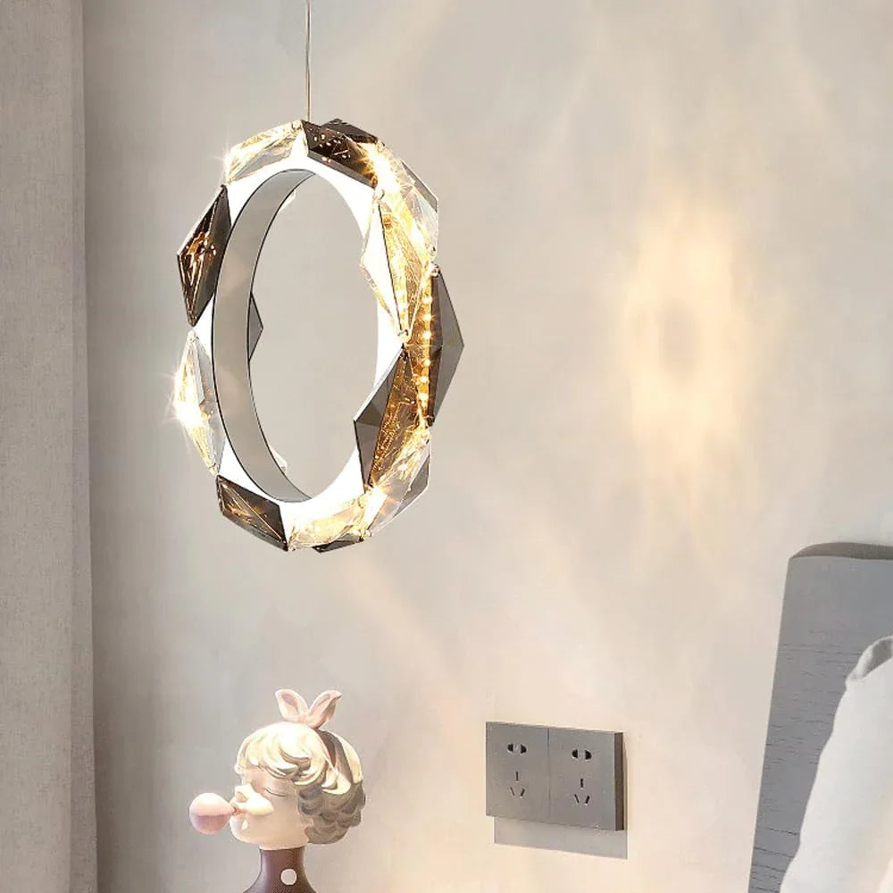 Audara-10-inch Circular Pendant Light, Bohemian Style, European Minimalist Style, Suitable for Various Ceiling Lighting Scenarios Such As Bedrooms, Hotel Rooms, Entryways, Kitchen Islands, Etc.