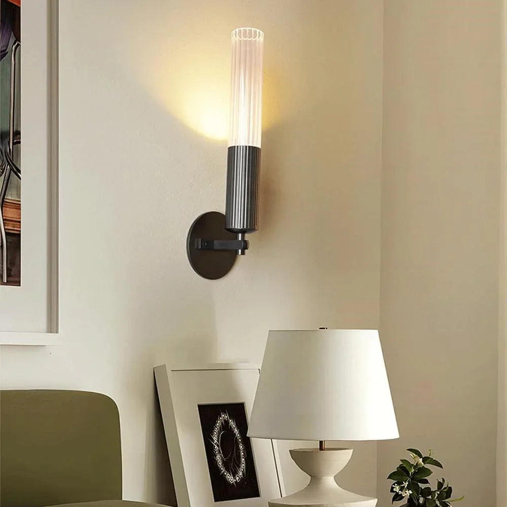 Audara-Light Luxury Brass Wall Lamp Postmodern Bedroom Backdrop Wall Lights Sconces Mid Century Style Creative Mounted Living Room Aisle Corridor LED Lighting Fixture