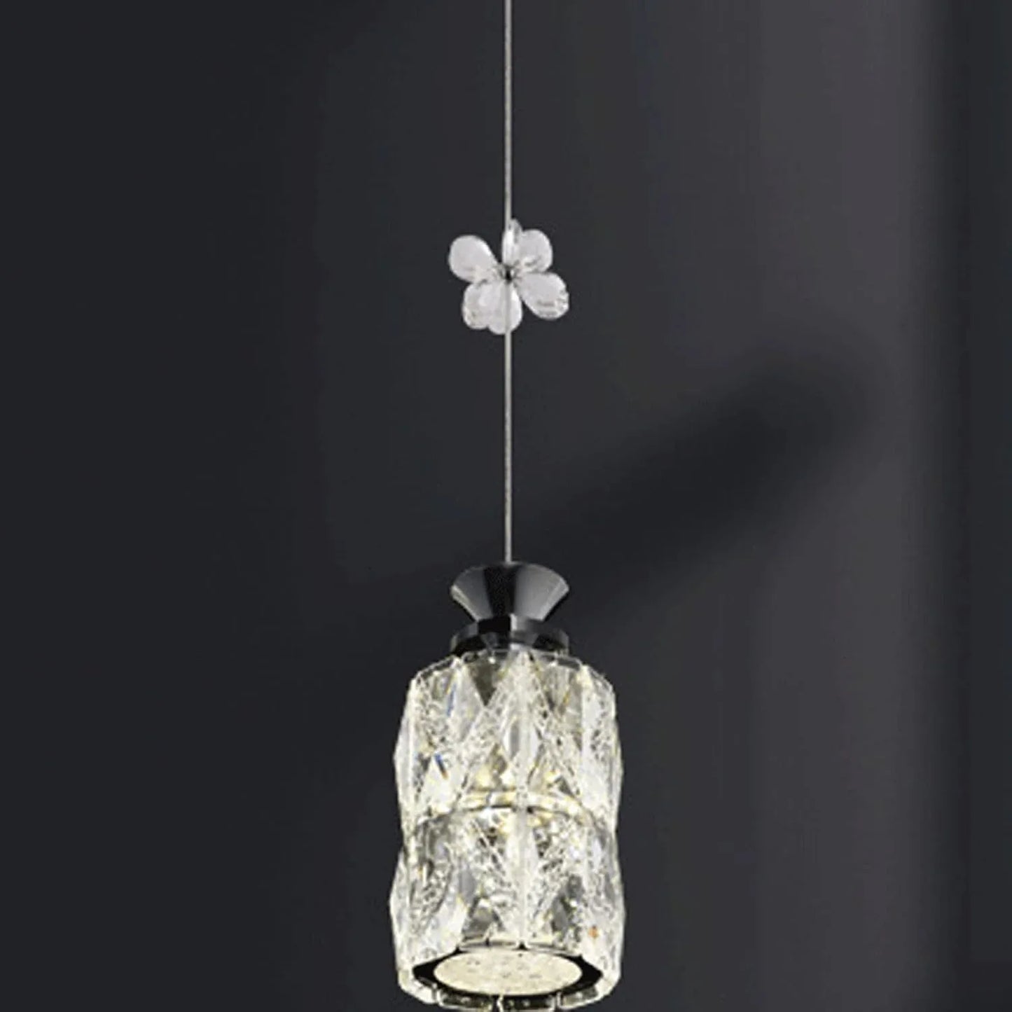 Audara-Crystal Pendant Light, 4-inch, Creative Decorative Lamp. Suitable for Modern, Minimalist, Bohemian, and European Styles. Ideal for Bedrooms, Hotel Rooms, Kitchens, Islands, Entryways, Etc.