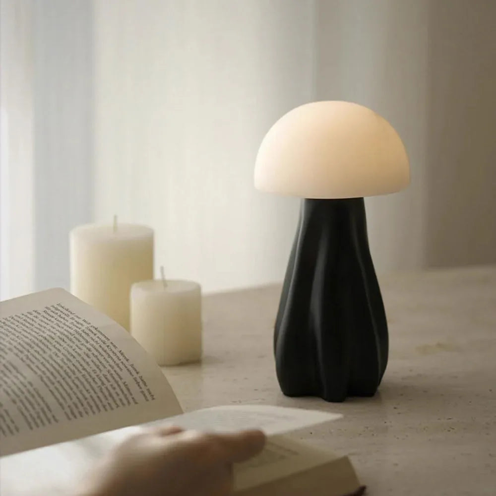 Audara-Luxury High-end Living Room Study Office Desk Light Classic Creative Mushroom Marble Desk Lamp Bedroom Bedside Dining Table Lamp Club Dining Room Farmhouse B&B Decoration Lighting Fixture