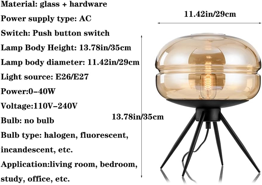 Audara-Simple Creative Drum Glass Desk Light Scandinavian Art Model House Mall Lounge Decoration Desk Lamp Bedroom Office Table Lamp Farmhouse Countryside Villa Lighting Fixture