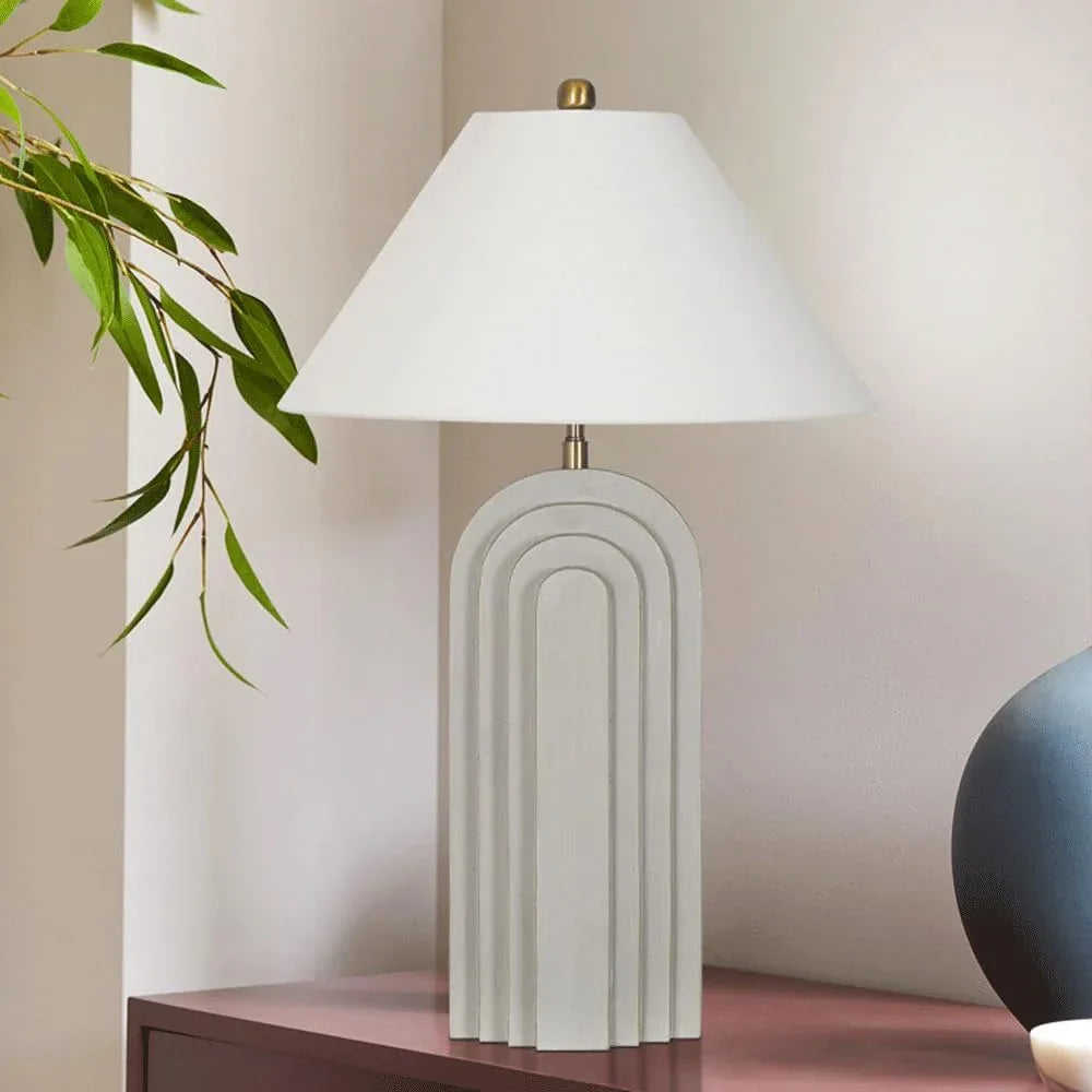 Audara-Industrial Style Living Room Bedroom Bedside Desk Light Simple Study Coffee Shop Office Desk Lamp Creative Imitation Cement Resin Table Lamp Coffee Shop Restaurant Club House Lighting Fixture