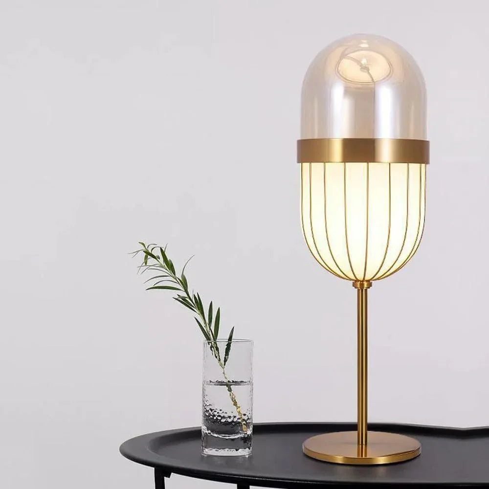 Audara-Scandinavian Fashion Sample Room Showroom Kitchen Desk Light Creative Luxury Glass Metal Desk Lamp Bedroom Study Room Living Room Sofa Table Lamp Apartment Hotel Front Desk Dormitory Lighting Fixture