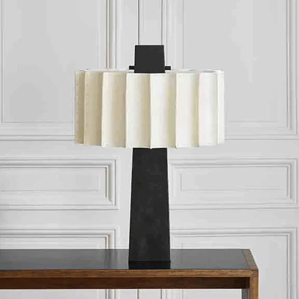 Audara-Modern Chinese Study Living Room Counter Desk Light Scandinavian Simple White Fabric Desk Lamp Study Bedroom Corridor Window Table Lamp Cafe B&B Clubhouse Decoration Lighting Fixture
