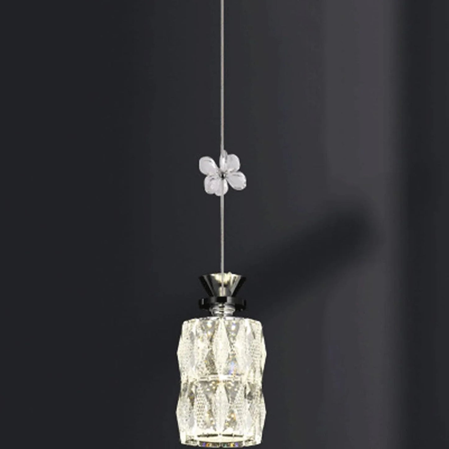 Audara-Crystal Pendant Light, 4-inch, Creative Decorative Lamp. Suitable for Modern, Minimalist, Bohemian, and European Styles. Ideal for Bedrooms, Hotel Rooms, Kitchens, Islands, Entryways, Etc.