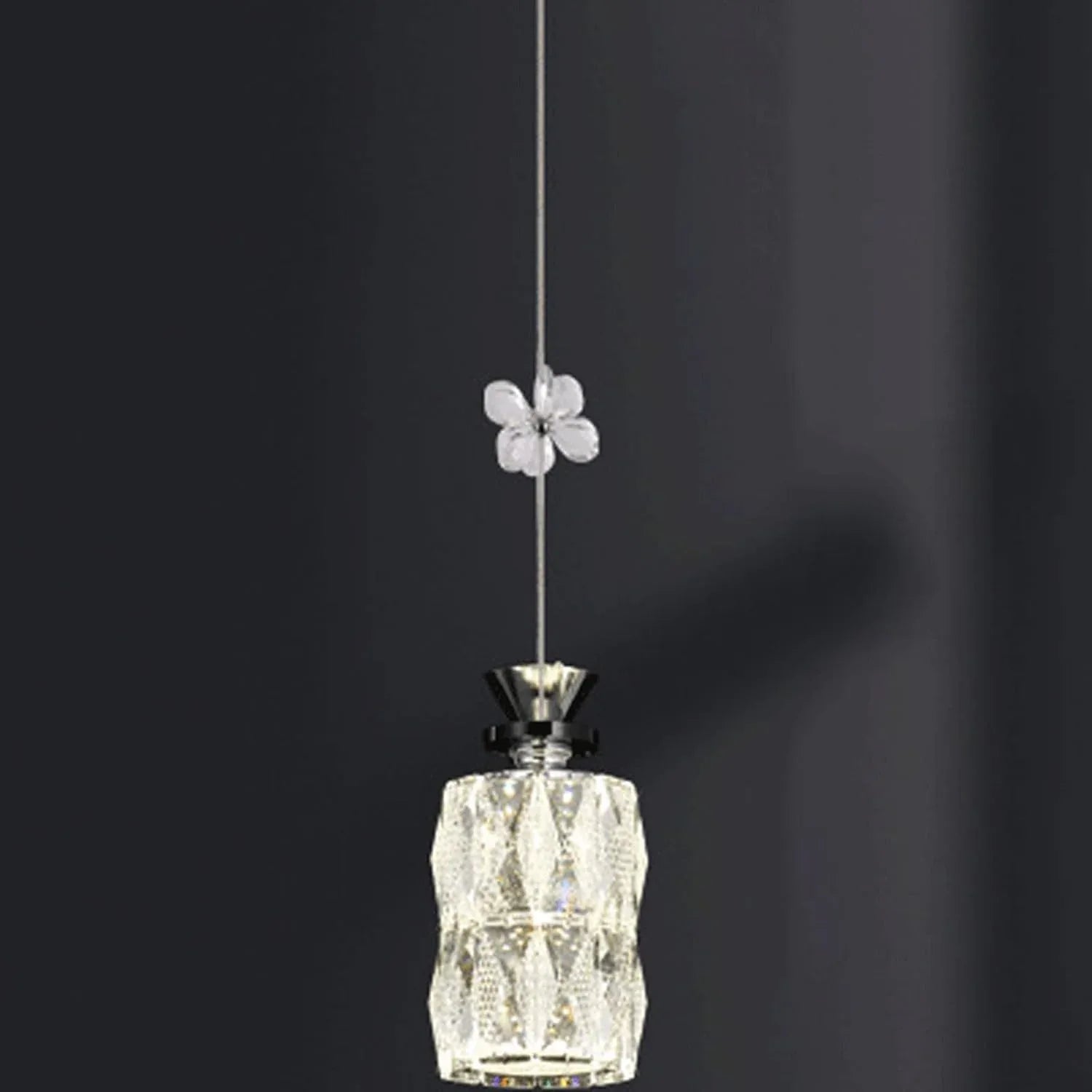 Audara-Crystal Pendant Light, 4-inch, Creative Decorative Lamp. Suitable for Modern, Minimalist, Bohemian, and European Styles. Ideal for Bedrooms, Hotel Rooms, Kitchens, Islands, Entryways, Etc.