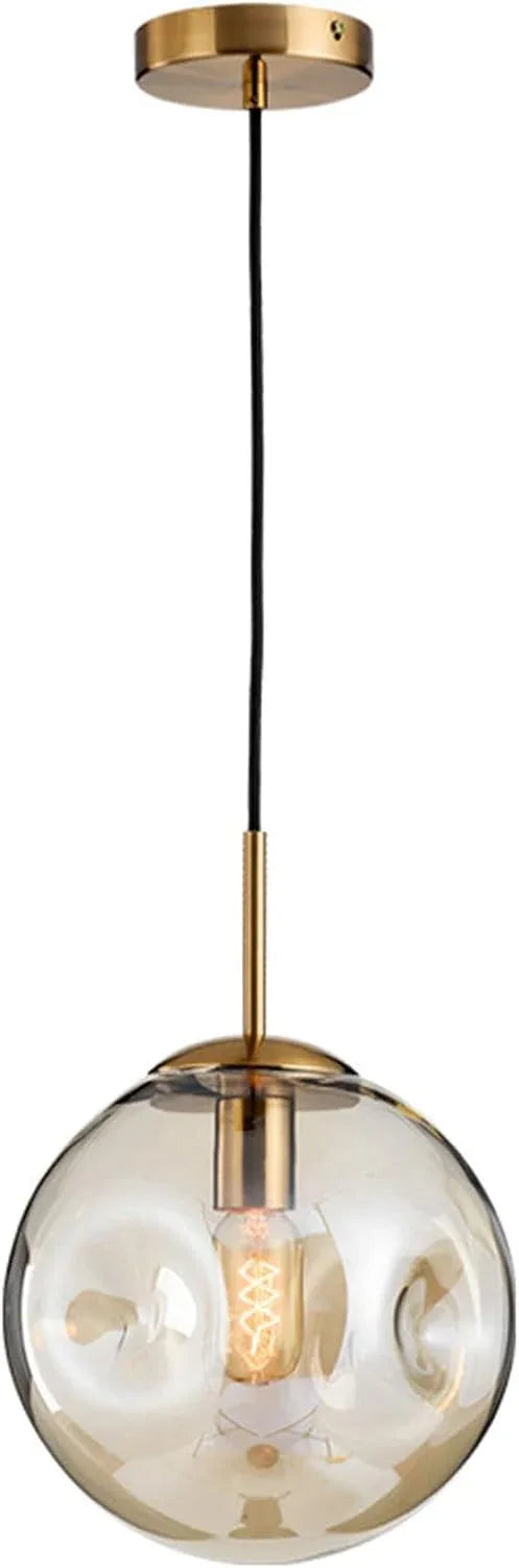 Audara-10-inch Glass Pendant Lights, Spherical Decorative Lamps, Bohemian Style, European Minimalist Style, Suitable For Bedrooms, Hotels, Restaurants, Entryways, Kitchen Islands, And Other Scenarios.