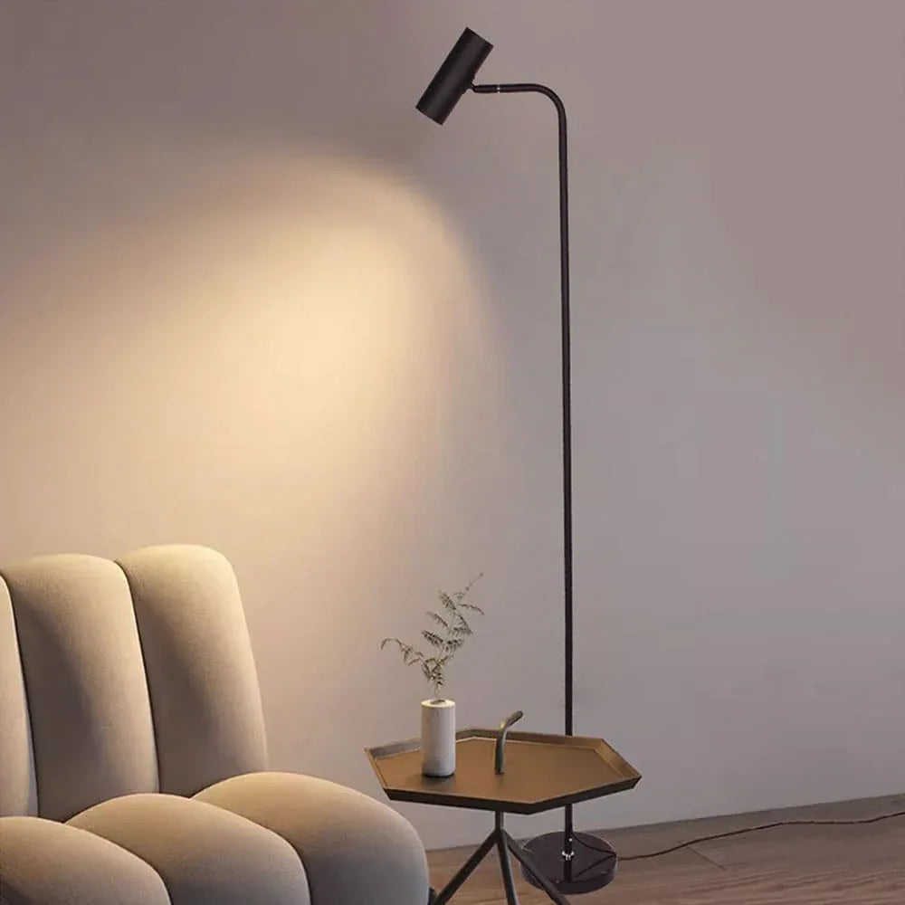 Audara-Simple 12W Tri-Colour Dimmer Reading Lamp Modern Black Marble Floor Lamp Office Bedroom Study Room Standing Lamp Showroom Club Decoration Lighting Fixture