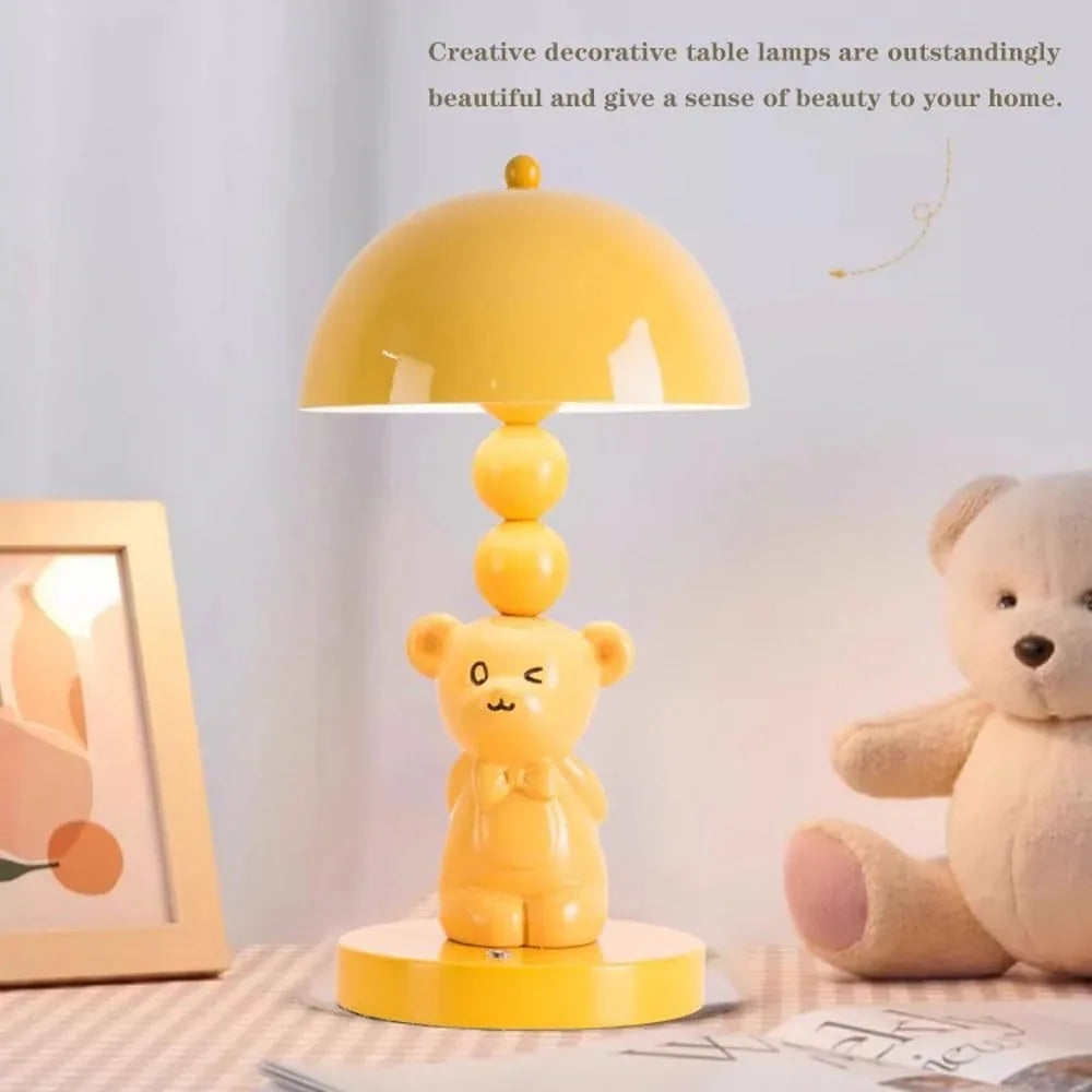 Audara-Creative Ambience Bedroom Bedside Desk Light Warm Cute Metal Resin Desk Lamp Living Room Office Apartment Table Lamp Villa Mall Front Desk Amusement Park School Lighting Fixture
