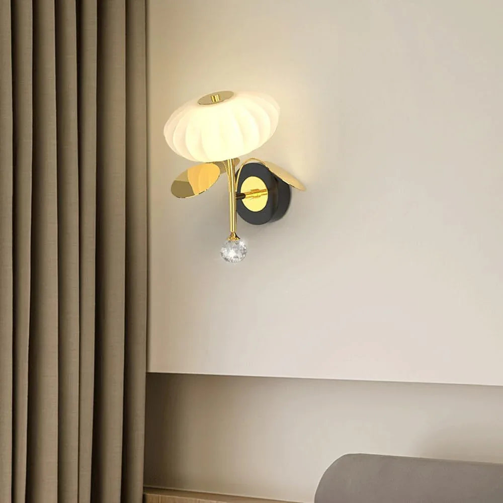 Audara-Bedroom Bedside Pumpkin Wall Lamp Simple Postmodern Decorative Wall Lights Living Room Study Metal Sconces Creative Stairway Aisle Balcony Mounted Lighting Fixture