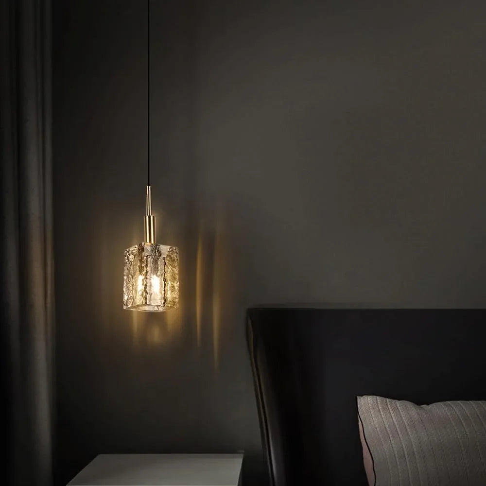 Audara-Crystal Pendant Light, 3.5in, European Modern Minimalist Style, Suitable for Installation in Various Spaces Such As Bedrooms, Hotels, Restaurant Entryways, Cafes, and Kitchen Islands.