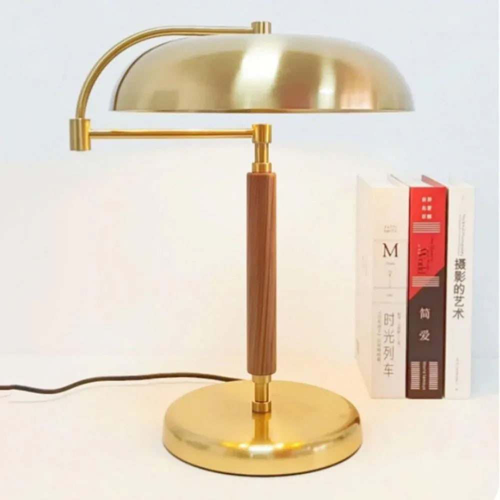 Audara-Simple Modern Sample Room Backdrop Exhibition Desk Light Scandinavian Fashion Metal Solid Wood Desk Lamp Living Room Office Study Room Table Lamp Hotel Front Desk Coffee Shop Villa Lighting Fixture