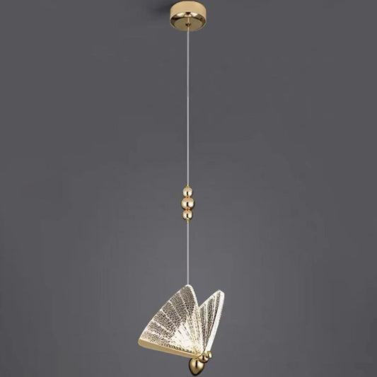Audara-Crystal Pendant Light, 8-inch Butterfly-shaped Chandelier, Bohemian Style, Minimalist Design, Versatile Lighting Fixture Suitable For Living Rooms, Cafes, Dining Rooms, Kitchen Islands, And Ent