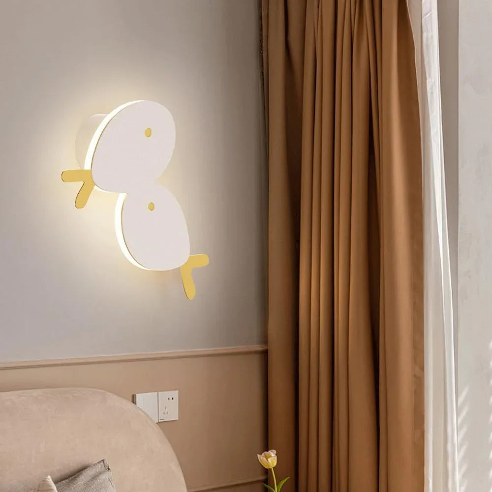 Audara-Children's Room Little Fish Art Wall Lamp Bedroom Bedside LED Wall Lights Creative Cream Wind Entryway Sconces Living Room Study Stairs Mounted Lighting Fixture