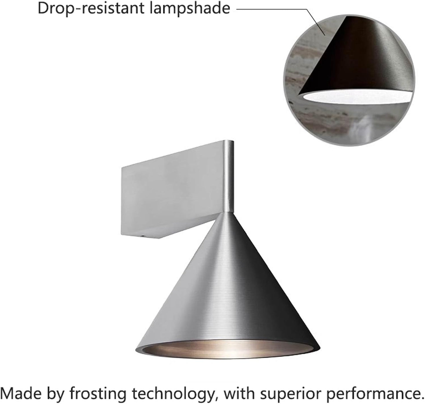 Audara-Sconces Wall Decor Set of 2 Minimalist Bedroom Headboard LED Wall Light Living Room Feature Wall & Hallway Wall Lamp Conical Unique Artistic Wall Light Fixture