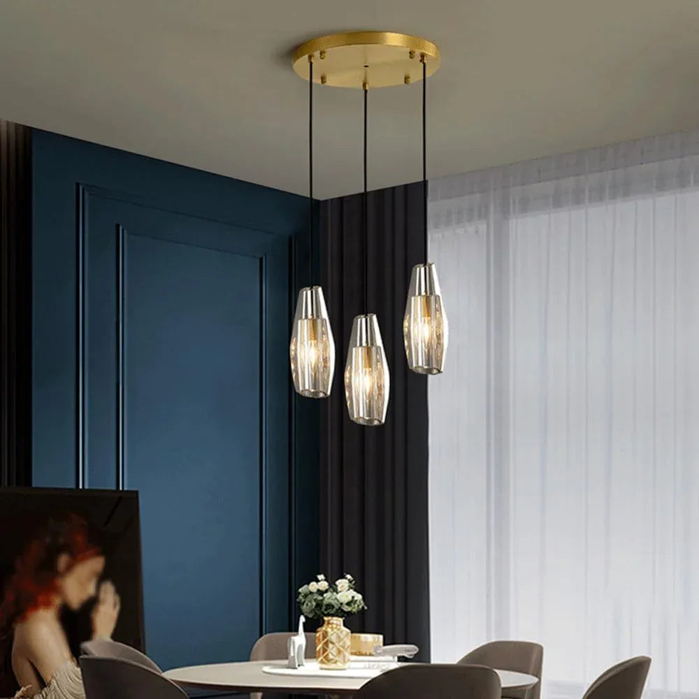 Audara-Small-Sized Crystal Pendant Light, A Modern Minimalist Bohemian Style Decorative Lamp Suitable for Various Spaces Such As Bedrooms, Hotel Entryways, and Cafes