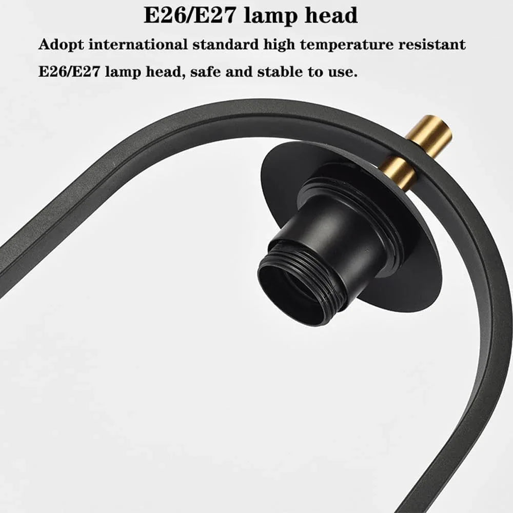 Audara-Classic Retro Bedroom Bedside Read Desk Light Creative Single Head Glass Metal Desk Lamp Living Room Study Work Table Lamp Apartment Hotel Office Model Home Lighting Fixture