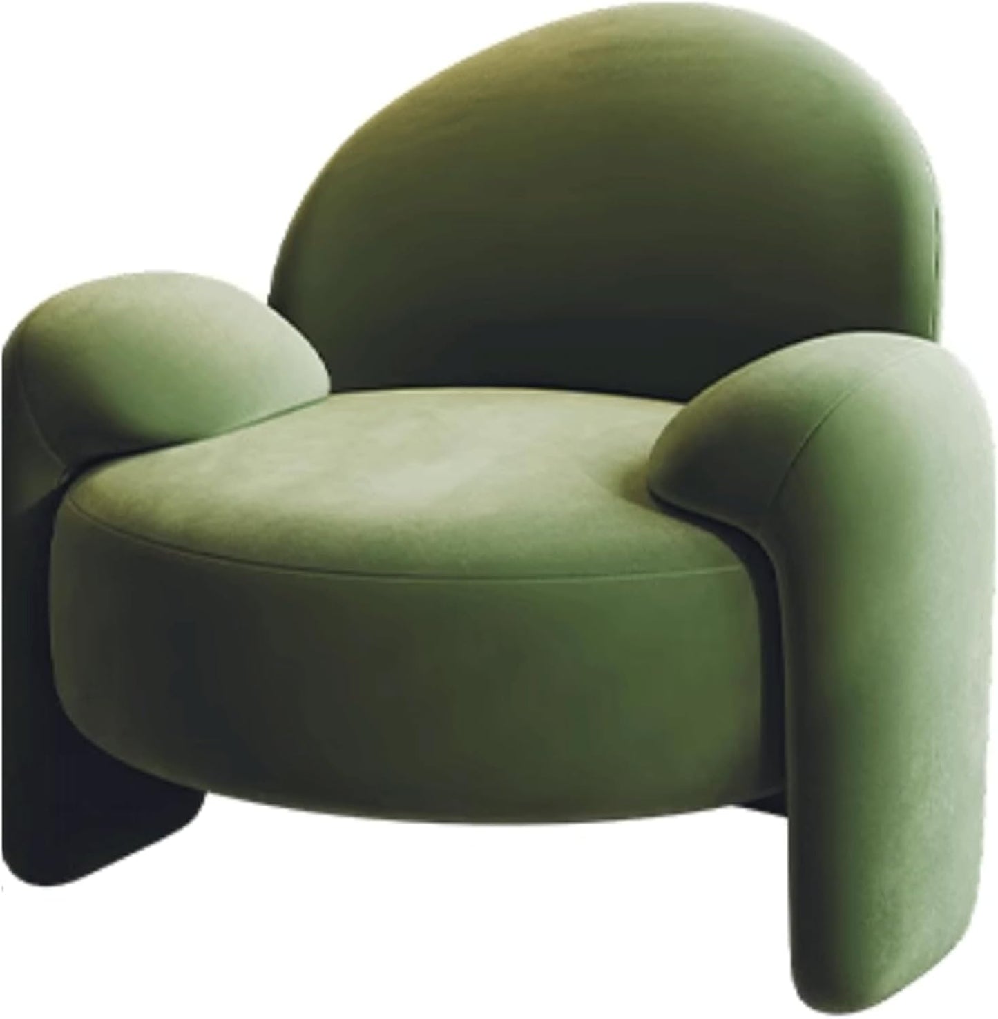Audara-Creative Green Velvet Single Sofa Chair 29 Inch Home Leisure Backrest Armrest Sofa Reception Negotiation Chair Suitable for Beauty Salons, Offices, Hotels
